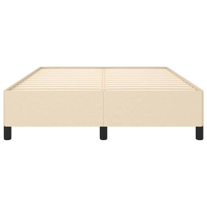 Bettgestell ohne Matratze Creme 140x190 cm Stoff