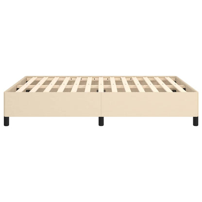 Bettgestell ohne Matratze Creme 140x190 cm Stoff