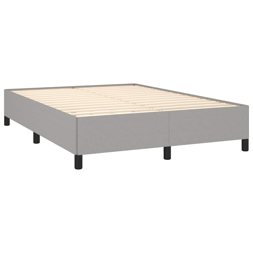 Bettgestell ohne Matratze Hellgrau 140x200 cm Stoff