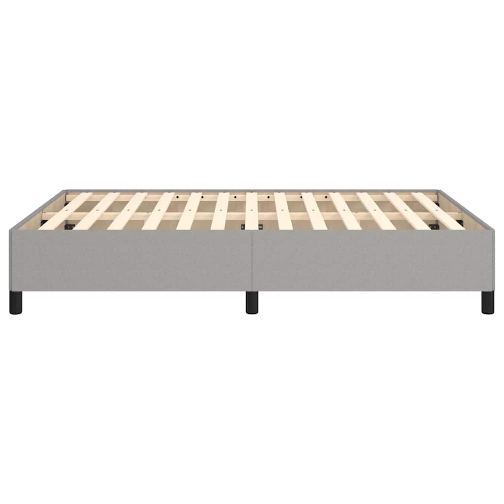 Bettgestell ohne Matratze Hellgrau 140x200 cm Stoff