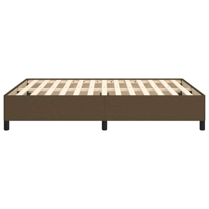 Bettgestell ohne Matratze Dunkelbraun 140x200 cm Stoff