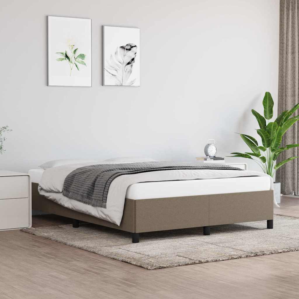 Bettgestell ohne Matratze Taupe 140x200 cm Stoff