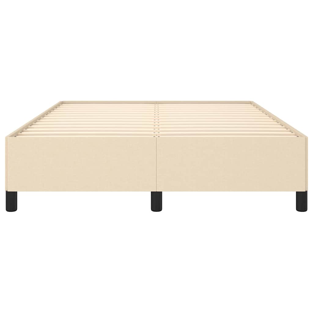 Bettgestell ohne Matratze Creme 140x200 cm Stoff