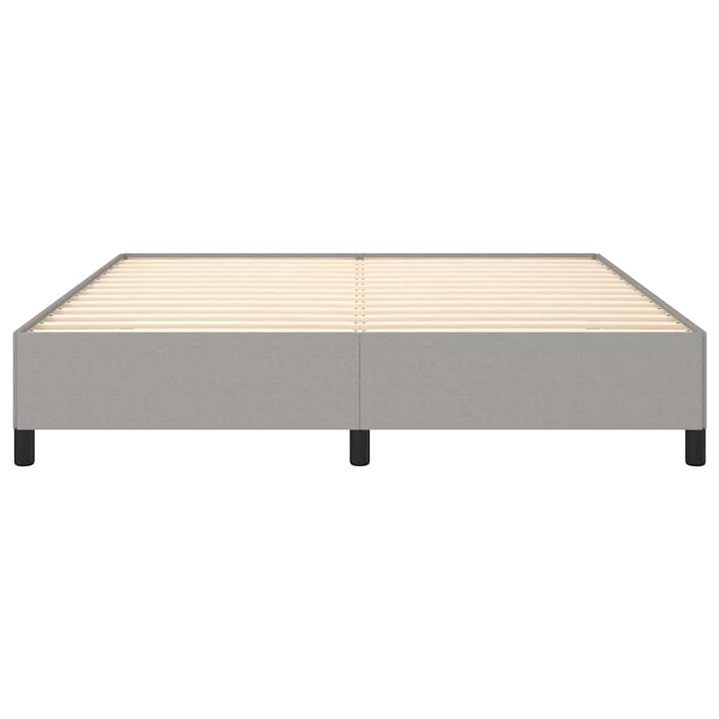 Bettgestell ohne Matratze Hellgrau 160x200 cm Stoff