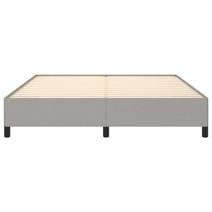 Bettgestell ohne Matratze Hellgrau 160x200 cm Stoff