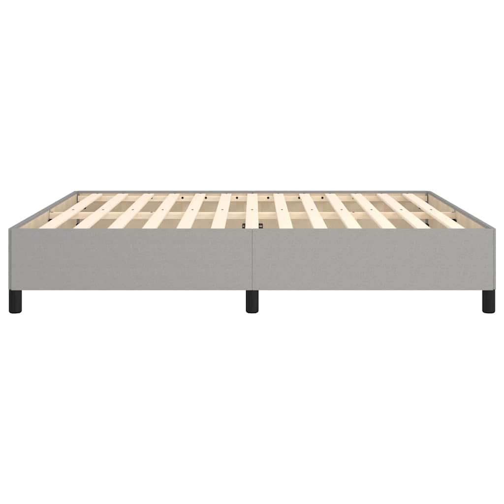 Bettgestell ohne Matratze Hellgrau 160x200 cm Stoff