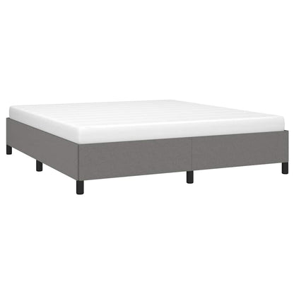 Bettgestell ohne Matratze Dunkelgrau 160x200 cm Stoff