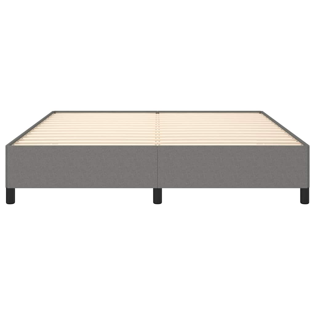 Bettgestell ohne Matratze Dunkelgrau 160x200 cm Stoff
