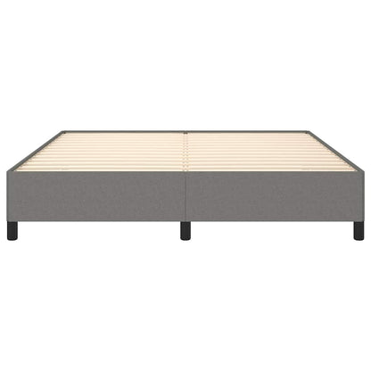 Bettgestell ohne Matratze Dunkelgrau 160x200 cm Stoff