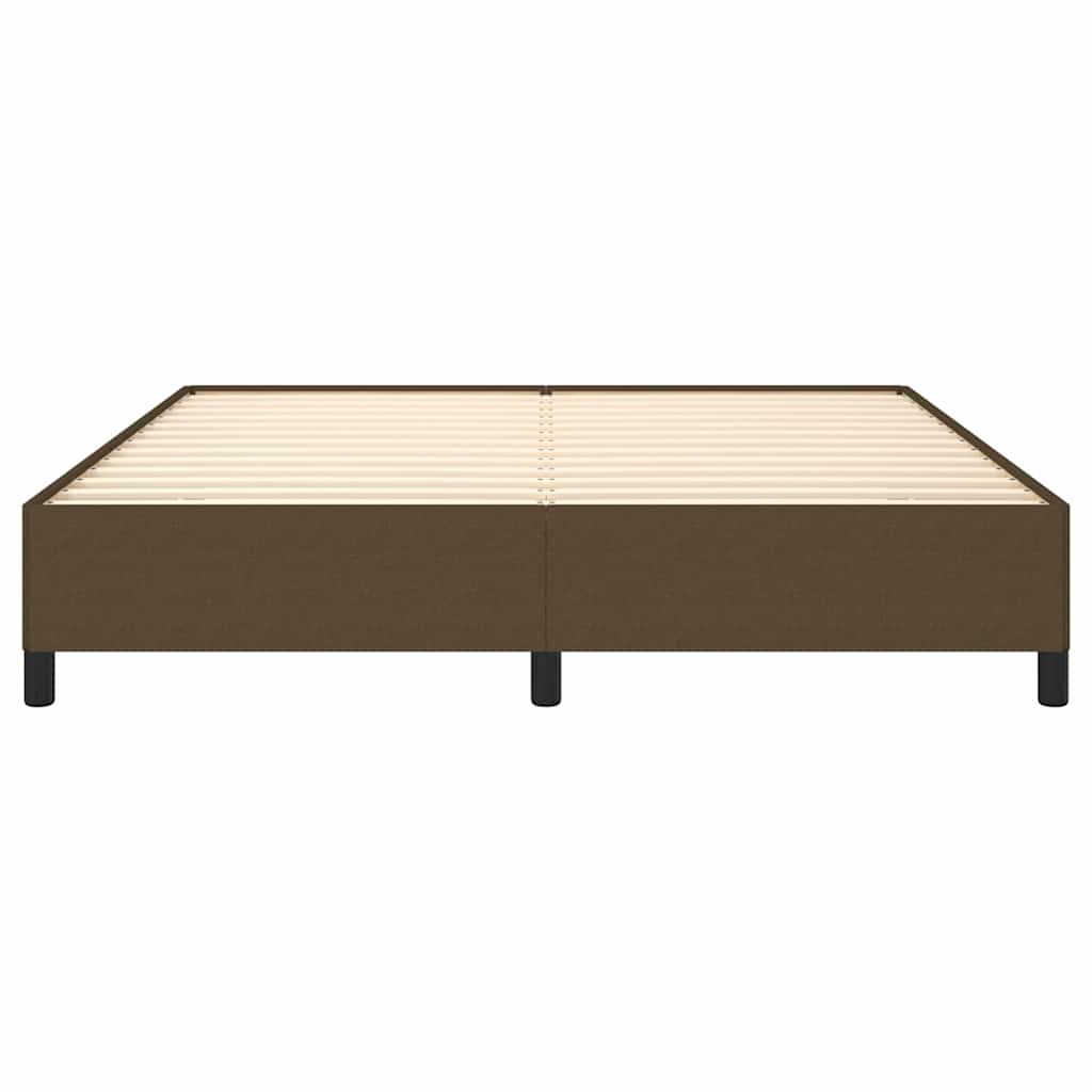 Bettgestell ohne Matratze Dunkelbraun 160x200 cm Stoff