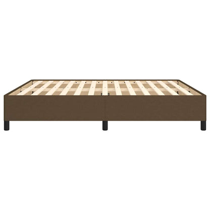 Bettgestell ohne Matratze Dunkelbraun 160x200 cm Stoff