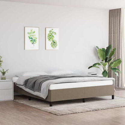Bettgestell ohne Matratze Taupe 160x200 cm Stoff