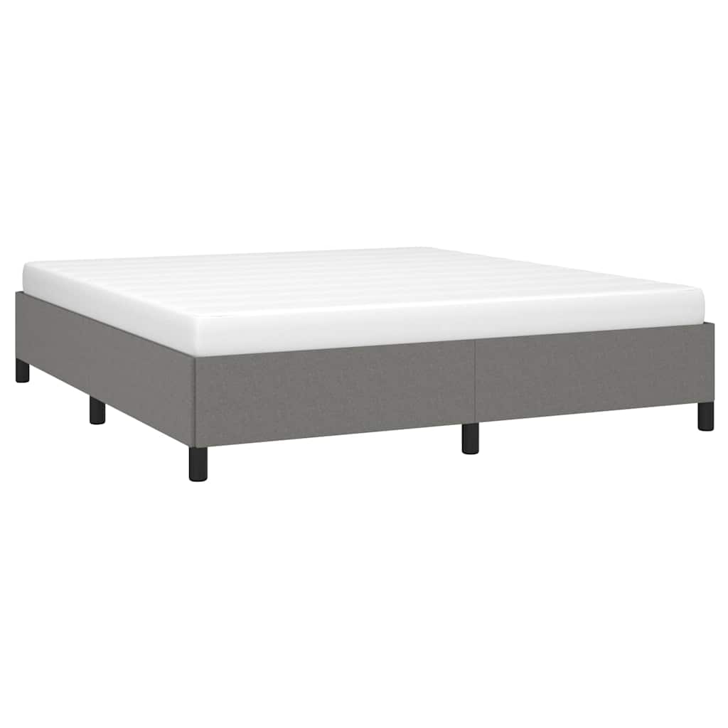 Bettgestell ohne Matratze Dunkelgrau 180x200 cm Stoff