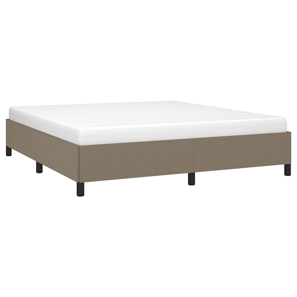 Bettgestell ohne Matratze Taupe 180x200 cm Stoff