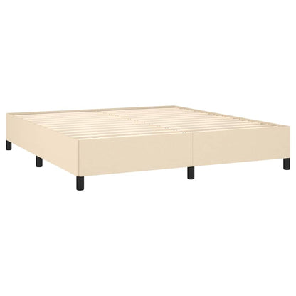 Bettgestell ohne Matratze Creme 180x200 cm Stoff