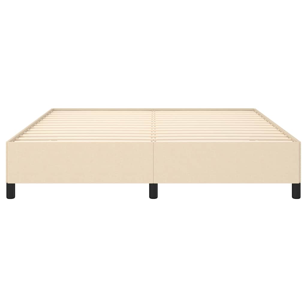 Bettgestell ohne Matratze Creme 180x200 cm Stoff