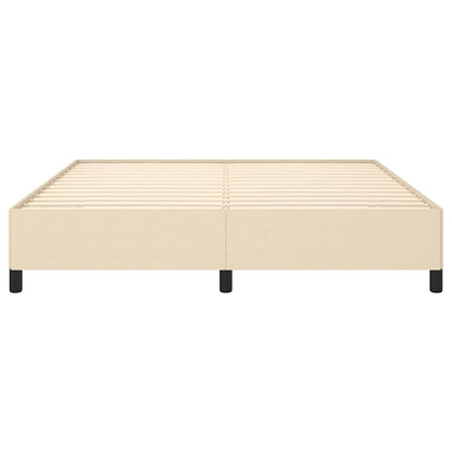 Bettgestell ohne Matratze Creme 180x200 cm Stoff