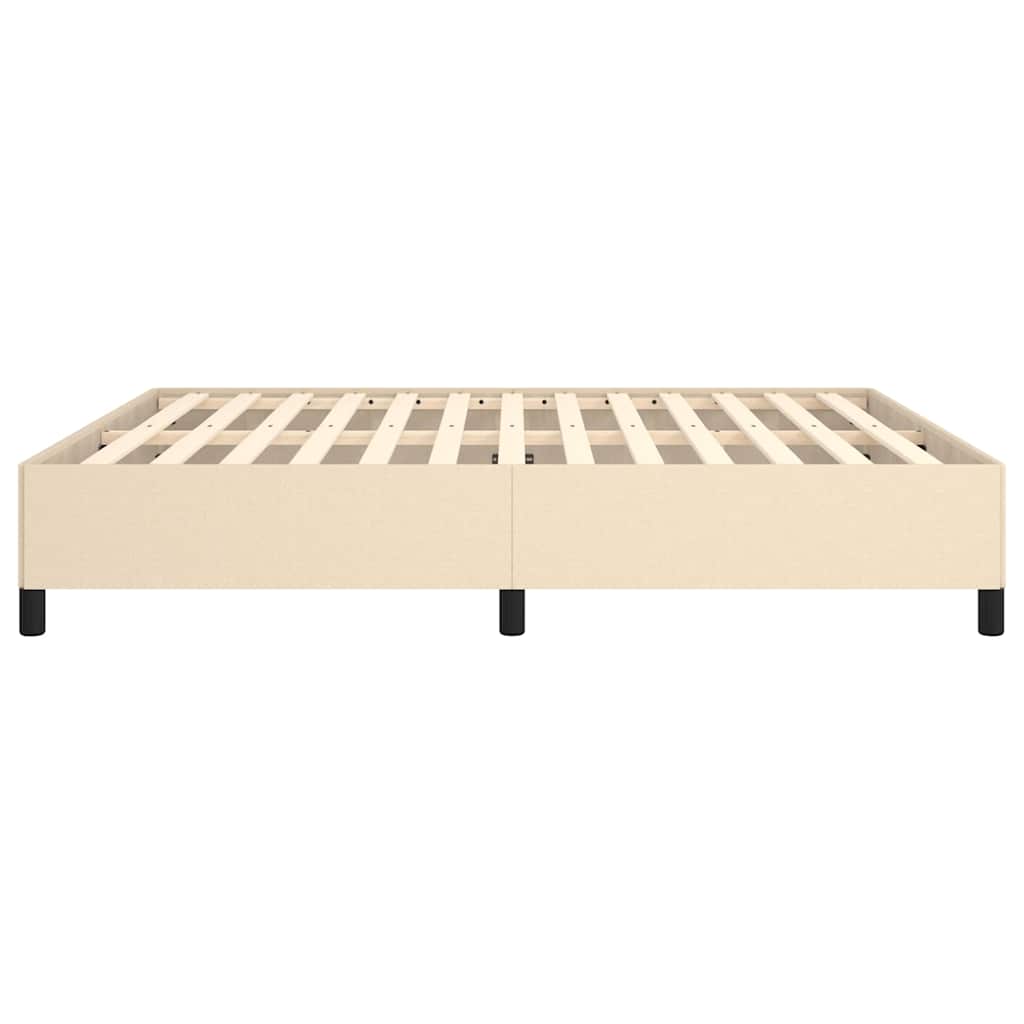 Bettgestell ohne Matratze Creme 180x200 cm Stoff