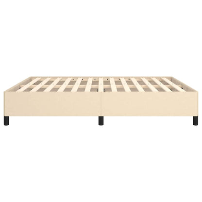 Bettgestell ohne Matratze Creme 180x200 cm Stoff