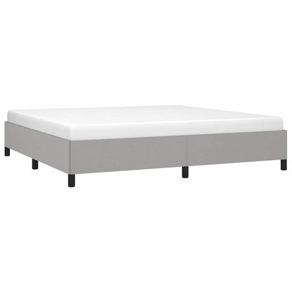 Bettgestell ohne Matratze Hellgrau 200x200 cm Stoff
