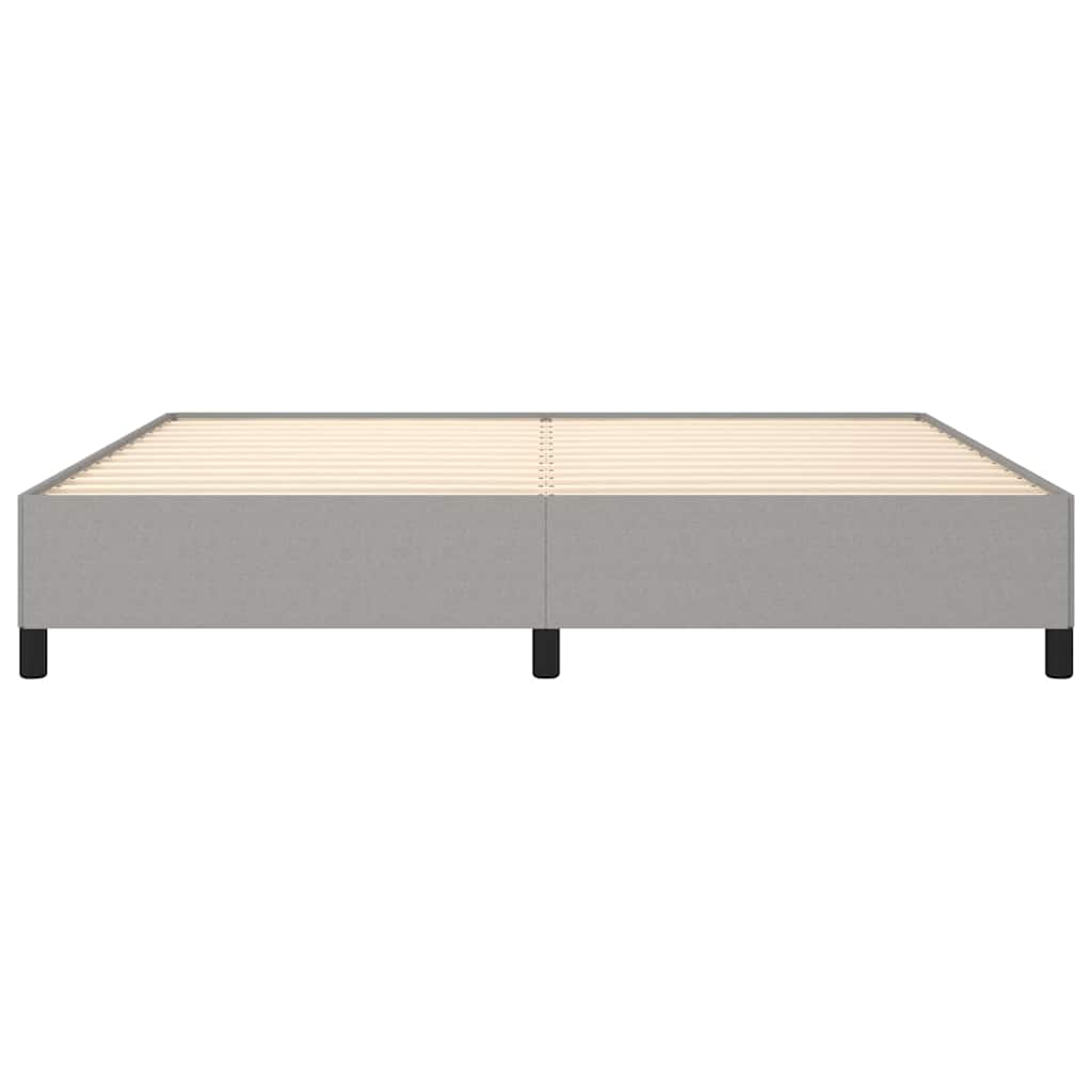 Bettgestell ohne Matratze Hellgrau 200x200 cm Stoff