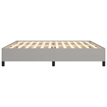 Bettgestell ohne Matratze Hellgrau 200x200 cm Stoff
