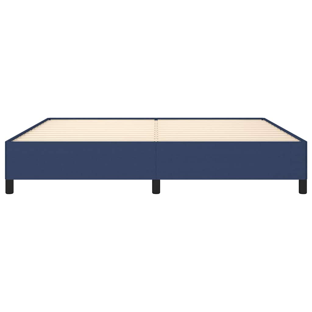 Bettgestell ohne Matratze Blau 200x200 cm Stoff
