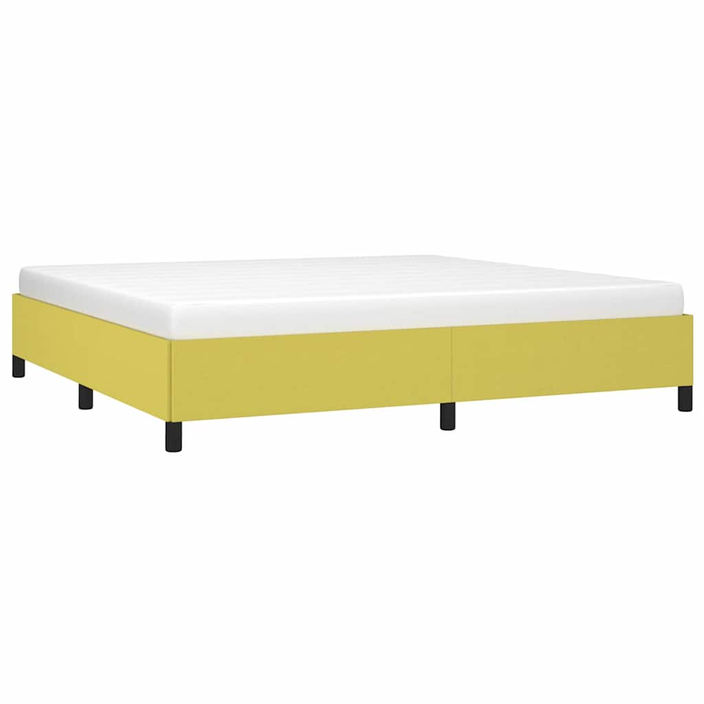 Bettgestell ohne Matratze Grün 200x200 cm Stoff
