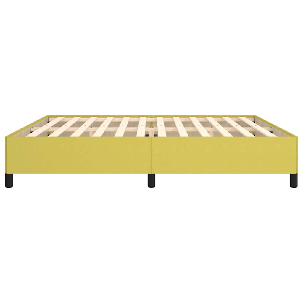 Bettgestell ohne Matratze Grün 200x200 cm Stoff