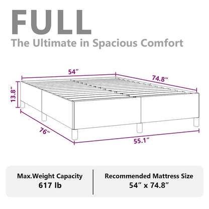 Bettgestell ohne Matratze Dunkelgrau 137x190 cm Stoff