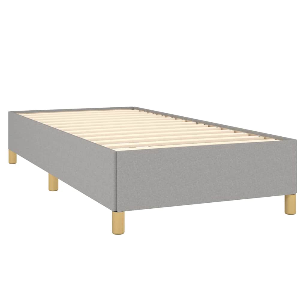 Bettgestell ohne Matratze Hellgrau 80x200 cm Stoff