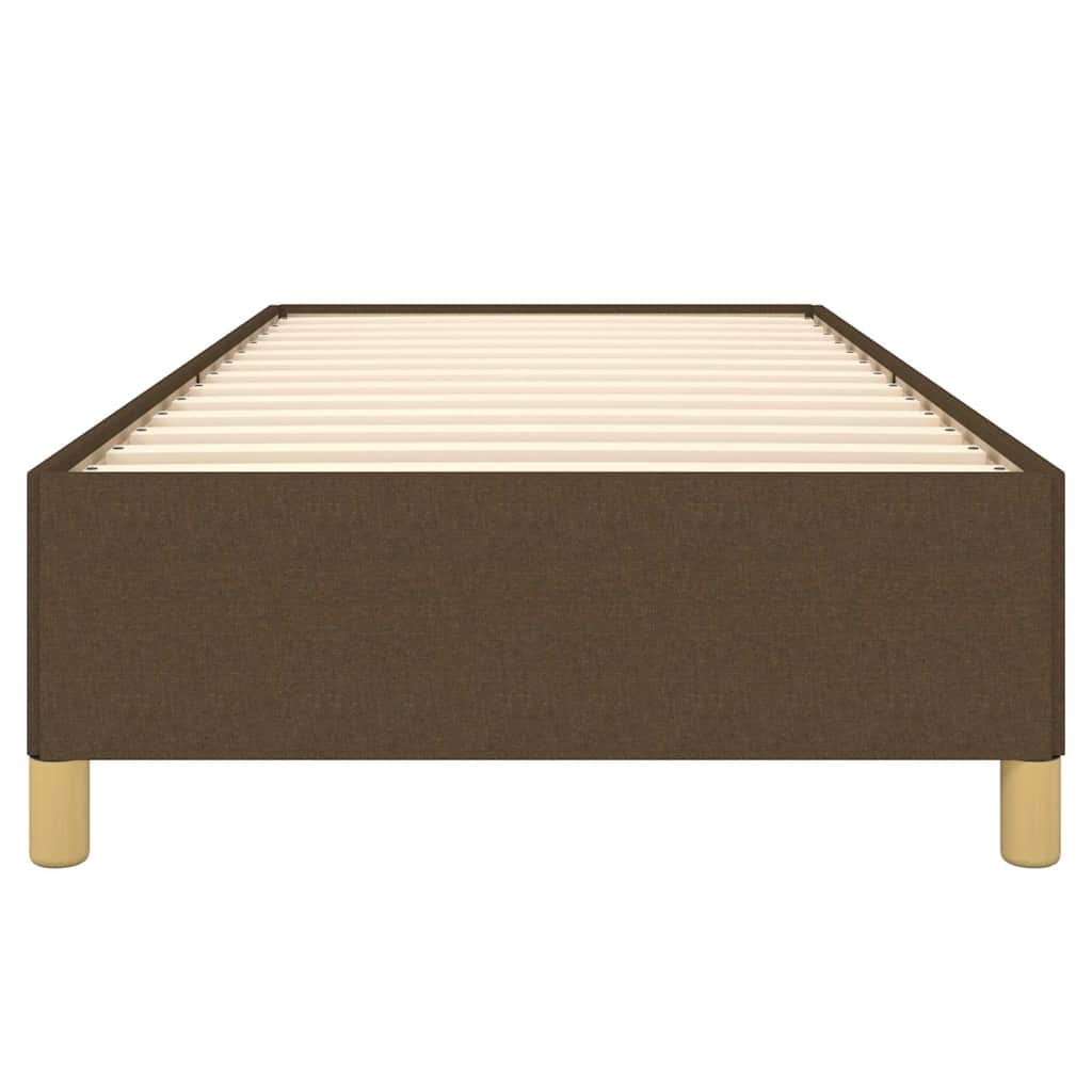 Bettgestell ohne Matratze Dunkelbraun 90x190 cm Stoff
