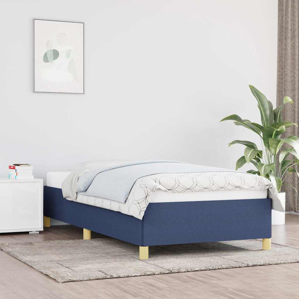 Bettgestell ohne Matratze Blau 90x190 cm Stoff