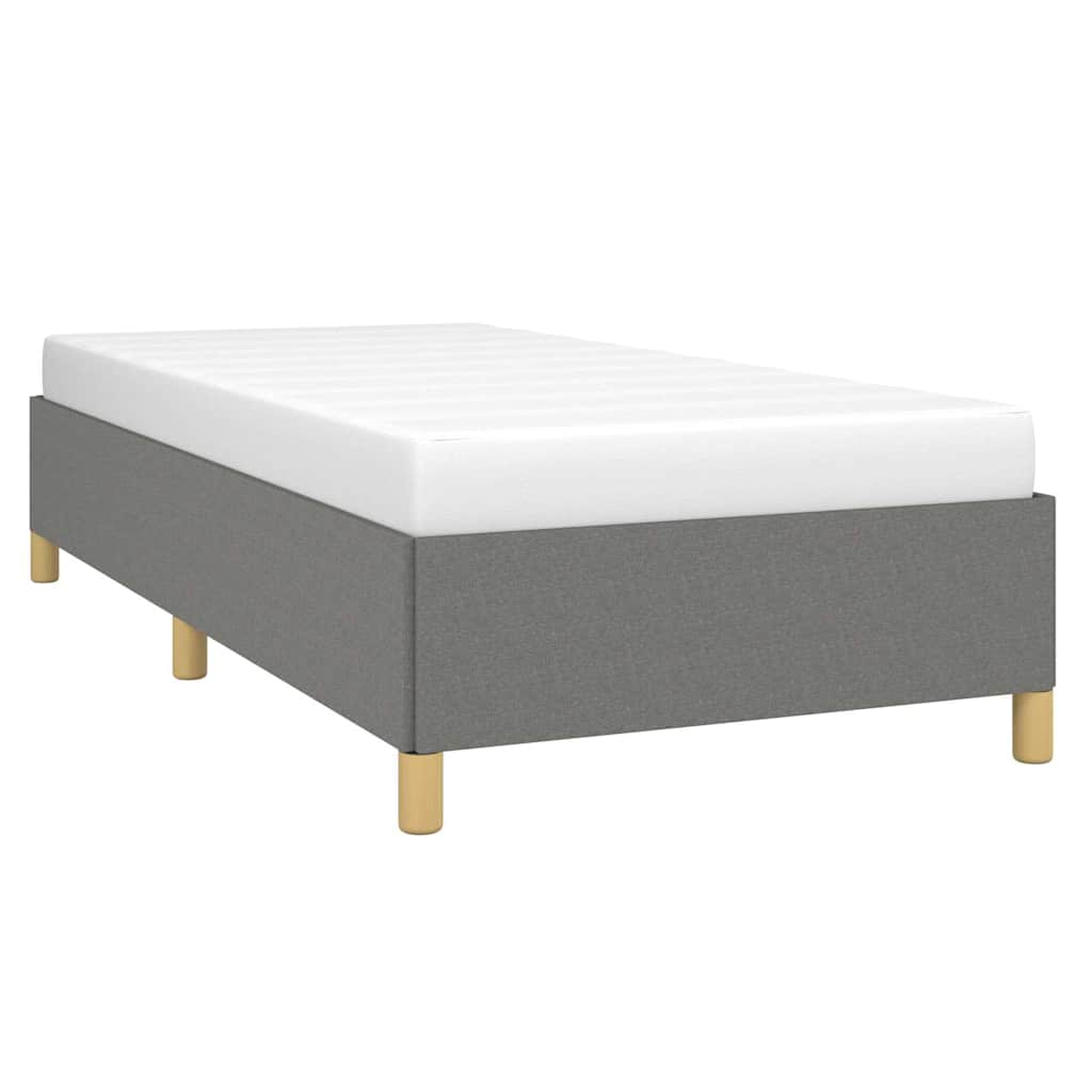 Bettgestell ohne Matratze Dunkelgrau 90x200 cm Stoff