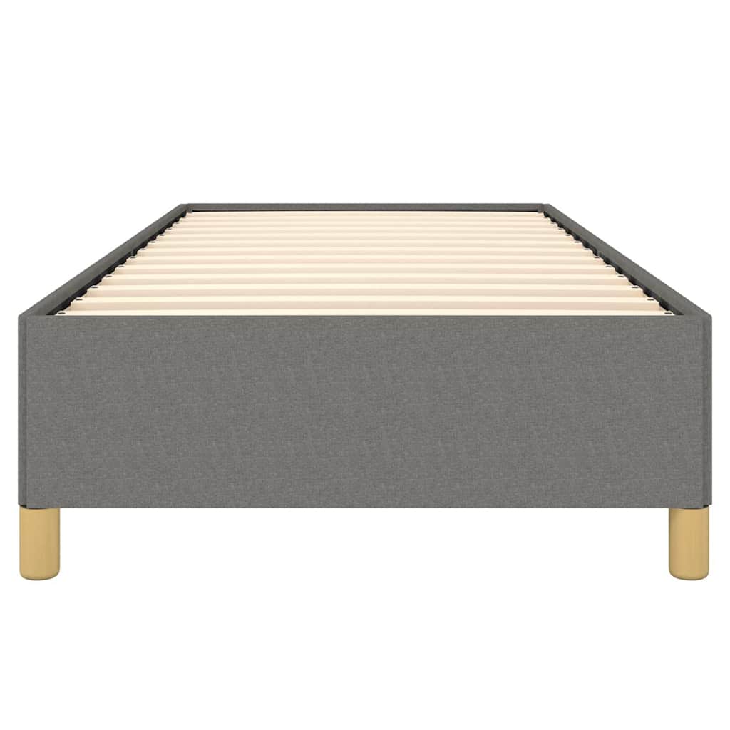 Bettgestell ohne Matratze Dunkelgrau 90x200 cm Stoff