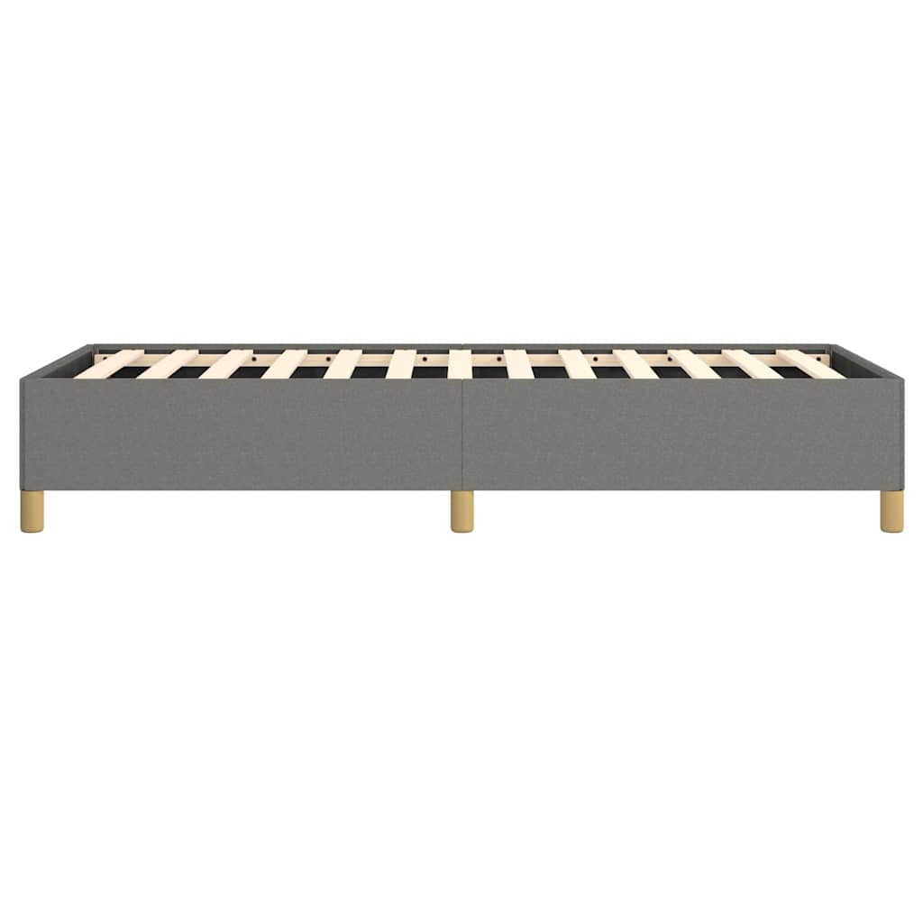 Bettgestell ohne Matratze Dunkelgrau 90x200 cm Stoff