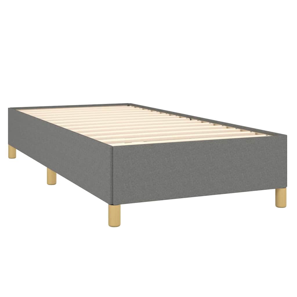 Bettgestell ohne Matratze Dunkelgrau 100x200 cm Stoff