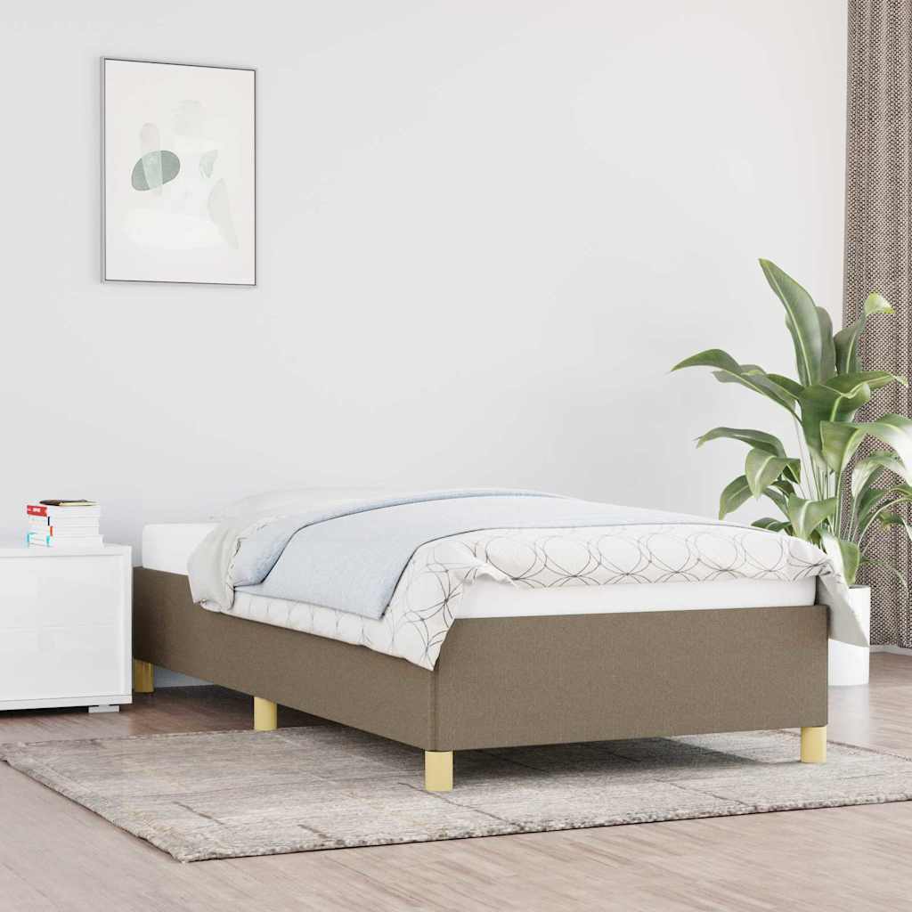 Bettgestell ohne Matratze Taupe 100x200 cm Stoff
