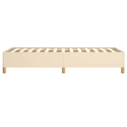 Bettgestell ohne Matratze Creme 100x200 cm Stoff