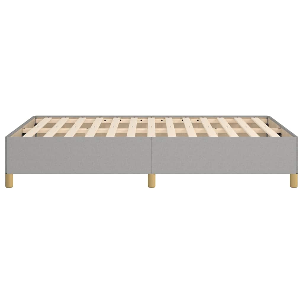 Bettgestell ohne Matratze Hellgrau 120x200 cm Stoff