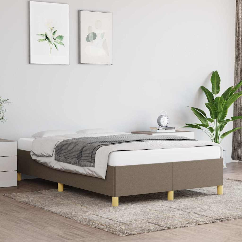 Bettgestell ohne Matratze Taupe 120x200 cm Stoff