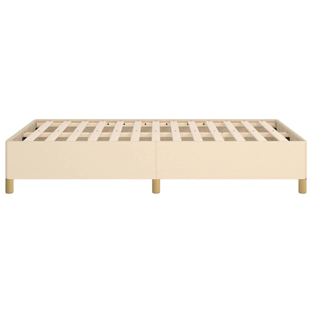 Bettgestell ohne Matratze Creme 120x200 cm Stoff