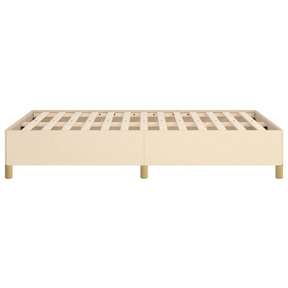 Bettgestell ohne Matratze Creme 120x200 cm Stoff