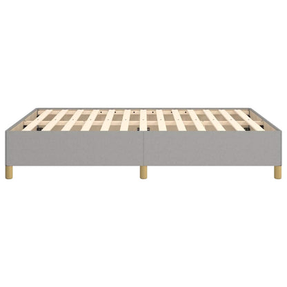 Bettgestell ohne Matratze Hellgrau 140x190 cm Stoff