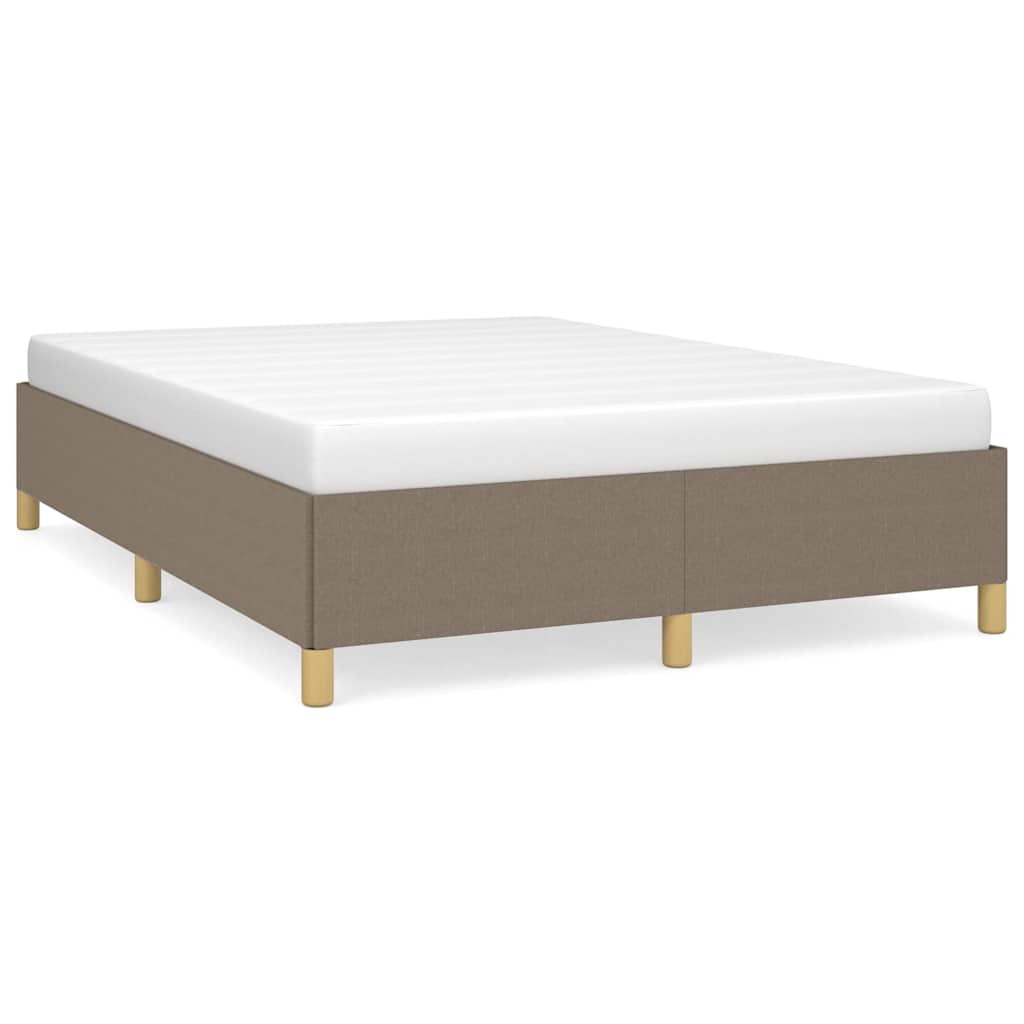 Bettgestell ohne Matratze Taupe 140x190 cm Stoff