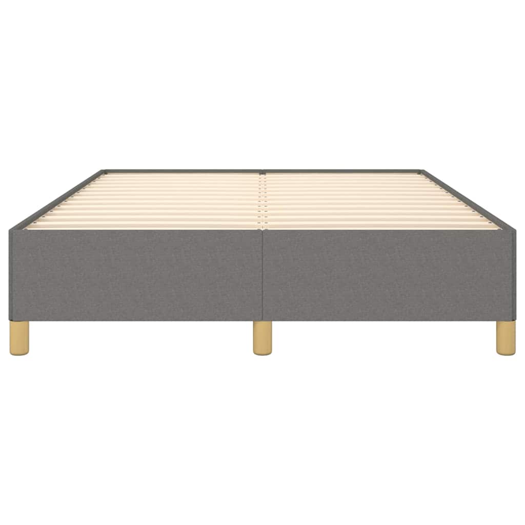 Bettgestell ohne Matratze Dunkelgrau 140x200 cm Stoff