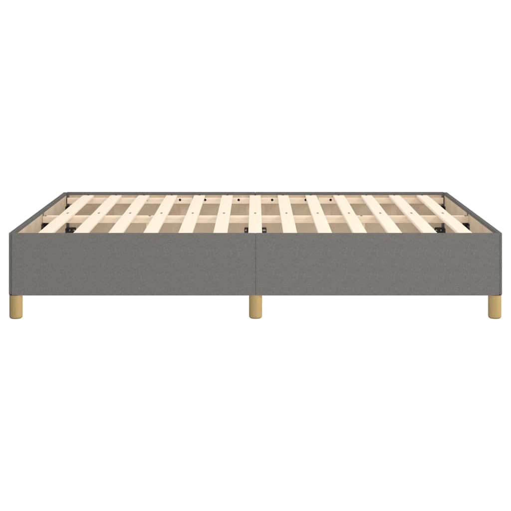 Bettgestell ohne Matratze Dunkelgrau 140x200 cm Stoff