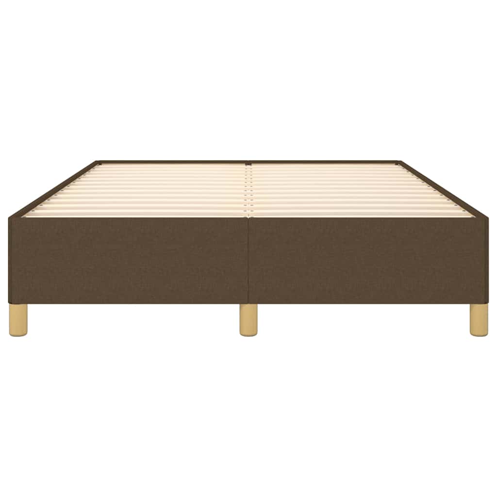 Bettgestell ohne Matratze Dunkelbraun 140x200 cm Stoff