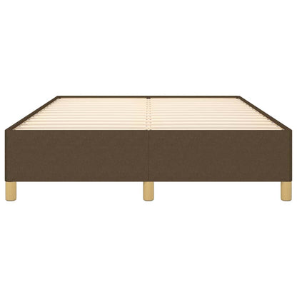 Bettgestell ohne Matratze Dunkelbraun 140x200 cm Stoff