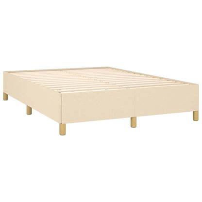 Bettgestell ohne Matratze Creme 140x200 cm Stoff